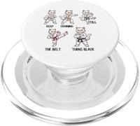 Keep Training Till The Belt Turns Black Taekwondo Cat PopSockets PopGrip for MagSafe