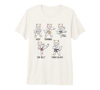 Keep Training Till The Belt Turns Black Taekwondo Cat Premium T-Shirt
