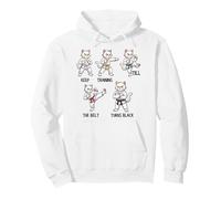 Keep Training Till The Belt Turns Black Taekwondo Cat Pullover Hoodie