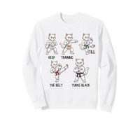 Keep Training Till The Belt Turns Black Taekwondo Cat Sweatshirt