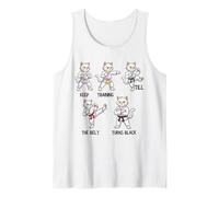 Keep Training Till The Belt Turns Black Taekwondo Cat Tank Top