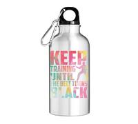 Keep Training Until The Belt Turns Black Martial Arts Tourist Water Bottle Silver