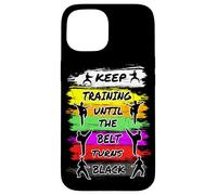 Keep Training Until The Belt Turns Black Retro Karate Case for iPhone 15