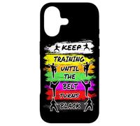 Keep Training Until The Belt Turns Black Retro Karate Case for iPhone 17