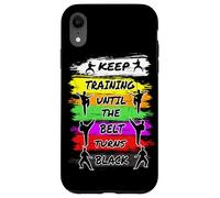 Keep Training Until The Belt Turns Black Retro Karate Case for iPhone XR
