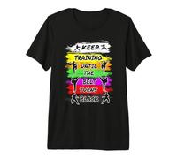Keep Training Until The Belt Turns Black Retro Karate Premium T-Shirt