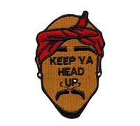 Keep Ya Head Up Patch West Coast Rapper Embroidered Iron On