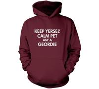Keep Yersel' Calm I'm A Geordie Unisex Hoodie - Maroon X-Large