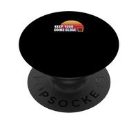 Keep Your Coins Close secure private wallet crypto bitcoin PopSockets Adhesive PopGrip
