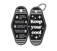 Keep Your Cool - Stars Keyring: Acrylic Motel-style Calming Keychain, Daily Well-Being, Anxiety Grounding, Mindful Stress Relief Gift