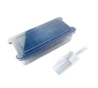 Keep Your Drinks Cool 36 Compartments Ice-Box Soft Blue Silicone Cube Maker Tray Molds with Food Storage Blue Container