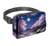 Keep Your Essentials Secure and Accessible with our Crossbody Bag, The Ultimate Travel Waist Pack, Moonlight River Flowers