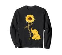 Keep Your Face Toward the Sunshine Elephant and Sunflower Sweatshirt