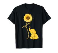 Keep Your Face Toward The Sunshine Elephant and Sunflower T-Shirt