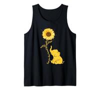 Keep Your Face Toward The Sunshine Elephant and Sunflower Tank Top