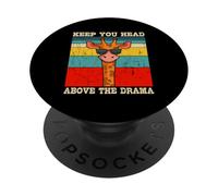 Keep Your Head Above The Drama Vintage Giraffe PopSockets Adhesive PopGrip