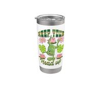 Keep Your Head Up Frog Retro Art Stainless Steel Insulated Tumbler