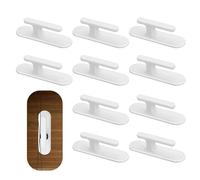 Keep Your Home Safe! 10-Pack Adhesive Cord Winders for Blinds. Child-Proof Wrap Cleats to Tidy Up Loose Window, Curtain, and Sun Shade Ropes. Easy Stick-On Hooks (White).