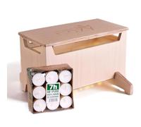 keep your life COZY COZY - The Safe Tea Light Heater, Tea Light Oven Including 18 Premium Tea Lights Made of Rapeseed Wax, 2 Foot Version