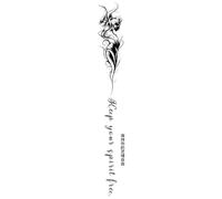 Keep Your Soul Free English Herbal Tattoo Stickers Waterproof And Durable Female Back Tattoo
