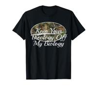 Keep Your Theology Off My Biology Distressed Camo T-Shirt
