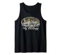 Keep Your Theology Off My Biology Distressed Camo Tank Top