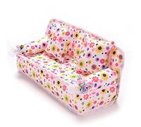 keepaningup 3 Pcs/Set Kids Dollhouse Furniture Sofa and 2 Pcs Cushions