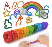 KEEPAQ Fidget Toys Sensory Stick: Textured Silicone Sensory Toys for Kids 8 Pack, Stress Fidgets for Anxiety Relief Calming, Autism Classroom Must Haves, Calm Down Travel Toy for Boys Girls Adults