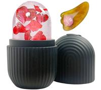 KEEPAQ Ice Roller, Ice Roller for Face and Eyes, Reusable Silicone Ice Face Roller and Gua Sha Massage Tool set to Relieve Puffiness, Refine Pores, Firming, Lifting, Hydration, Cooling and Pain Relief