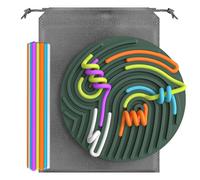 KEEPAQ Silicone Sensory Activity Board, Fine Motor Skills Sensory Board with Strings Montessori Fidget Toys for Kids, Stress Anxiety Relief Silent Toys for Autism ADHD Teenagers Adults, Play Therapy