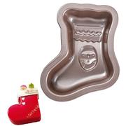 Keepaty Christmas Boots Shape Mini Cake Pan Pie Molud, 5.5IN Cake Tin with Non Stick Coating Baking Molds Bakeware Tray for Christmas Cake Chocolate Fondant Sweets Baking Mould