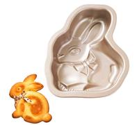Keepaty Easter Bunny Mini Cake Pan Pie Mold, 5.5 Inch Cake Tin with Non Stick Coating Baking Molds Bakeware Tray for Christmas Cake Chocolate Fondant Sweets Baking Mould(Random Color)