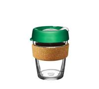 KeepCup Brew Cork Ace - Reusable Coffee Cup Tempered Glass and Recovered Tennis Ball Cork Band, M 12oz/340ml - Slam