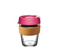 KeepCup Ace Range - Reusable Coffee Cup Tempered Glass and Recovered Tennis Ball Cork Band, Medium 12oz/340ml - Match