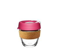 KeepCup Ace Range - Reusable Coffee Cup Tempered Glass and Recovered Tennis Ball Cork Band, Small 8oz/227ml - Match
