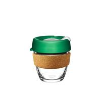 KeepCup Brew Cork Ace - Reusable Coffee Cup Tempered Glass and Recovered Tennis Ball Cork Band, S 8oz/227ml - Slam