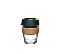 KeepCup Reusable Coffee Cup - Brew Tempered Glass and Natural Cork, M 12oz/340ml - Deep