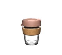 KeepCup Brew Cork - Reusable Coffee Cup Tempered Glass and Natural Cork, M 12oz/340ml - Frappe