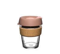 KeepCup Brew Cork - Reusable Coffee Cup Tempered Glass and Natural Cork, M 12oz/340ml - Frappe