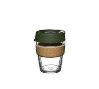 KeepCup Brew Cork - Reusable Coffee Cup Tempered Glass and Natural Cork, M 12oz/340ml - Pine
