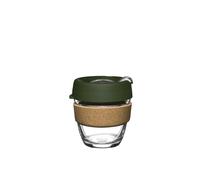 KeepCup Brew Cork - Reusable Coffee Cup Tempered Glass and Natural Cork, S 8oz/227ml - Pine