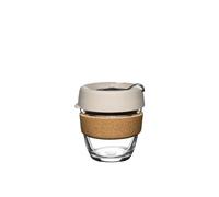 KeepCup Brew Cork, Reusable Tempered Glass Coffee Cup with Recovered Cork Band and Splashproof Lid, Barista Standard, BPA Free, Dishwasher Safe, 227ml 8oz Filter