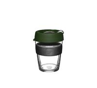 KeepCup Brew, Reusable Coffee Cup - Tempered Glass and Splashproof Sipper Lid, Medium 12oz/340ml - Pine
