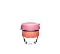 KeepCup Brew, Reusable Coffee Cup - Tempered Glass and Splashproof Sipper Lid, Small 8oz/227ml - Tangerine