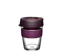 KeepCup Brew, Reusable Coffee Cup - Tempered Glass and Splashproof Sipper, M 12oz/340ml - Alder, Purple