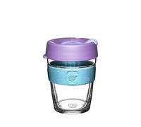 KeepCup Brew, Reusable Tempered Glass Coffee Cup with Silicone Band and Splashproof Sipper Lid, Barista Standard, BPA Free, Dishwasher Safe, 340ml 12oz Moonlight