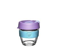 KeepCup Brew, Reusable Tempered Glass Coffee Cup with Silicone Band and Splashproof Sipper Lid, Barista Standard, BPA Free, Dishwasher Safe, 227ml 8oz Moonlight