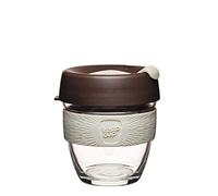KeepCup Brew, Reusable Tempered Glass Coffee Cup with Silicone Band and Splashproof Sipper Lid, Barista Standard, BPA Free, Dishwasher Safe, 227ml 8oz Roast