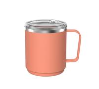 KeepCup Camp Mug, Reusable Stackable Insulated Stainless Steel with splashproof lid- 12oz (340ml) - Clay