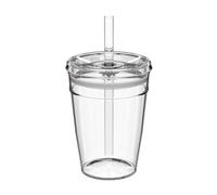 KeepCup Cold Cup - Clear Plastic, Reusable Ice Coffee Cup with Lid and Straw - Medium 12oz (340ml)